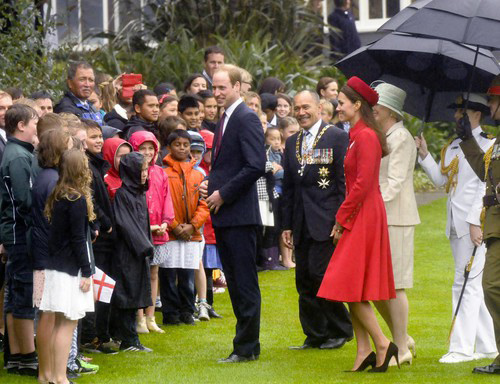 Кейт Миддлтон и принц Уильям в Новой Зеландии