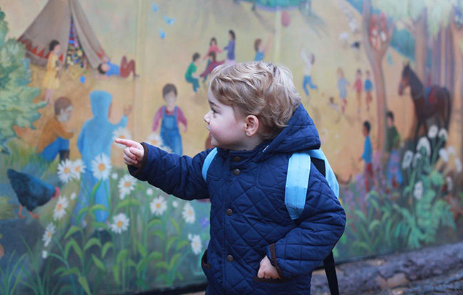 Принц Джордж идет в детский сад