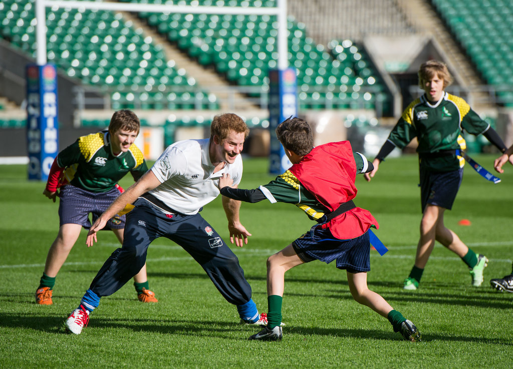 Harry-played-rugby-British-youngsters-Twickenham-Stadium