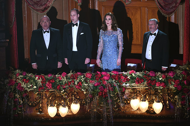 Кейт Миддлтон и Уильям на спектакле Royal Variety Performance