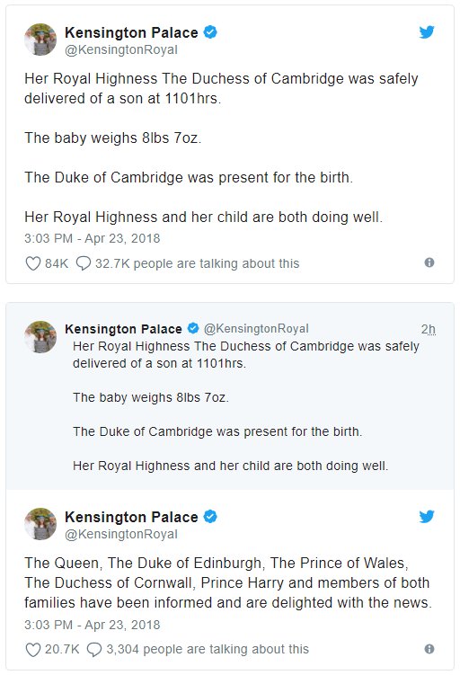 У Кейт Миддлтон и принца Уильяма родился второй сын!