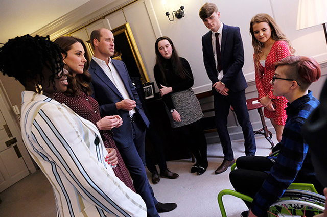 Кейт Миддлтон и принц Уильям на закрытой вечеринке во Дворце