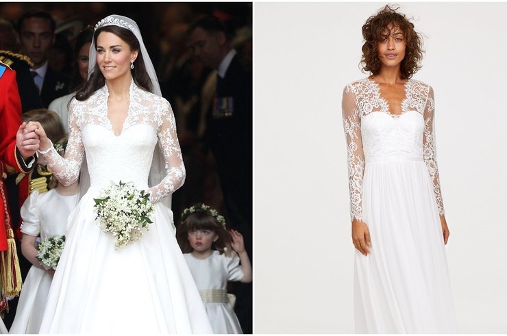 Бренд H&M представил свой вариант свадебного платья Кейт Миддлтон за 200$