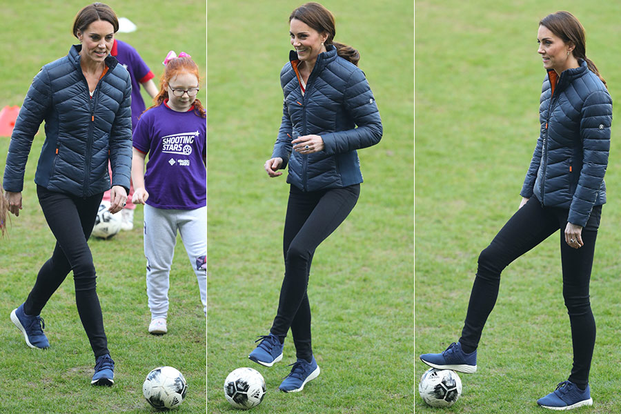 Принц Уильям и Кейт Миддлтон поиграли с детишками в футбол