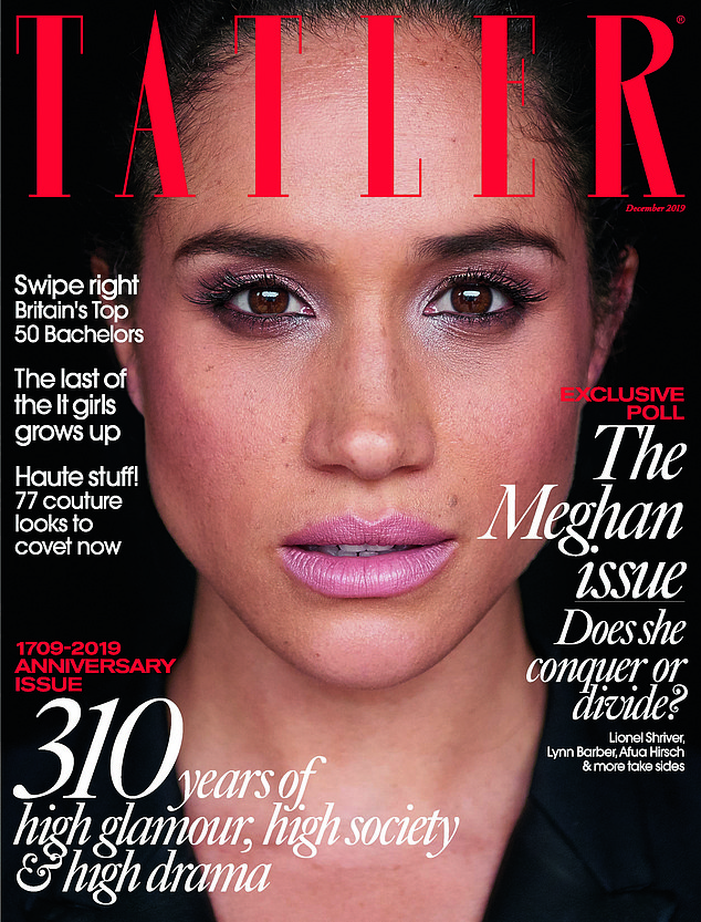 Меган Маркл на обложке юбилейного номера Tatler в честь 310-летия журнала