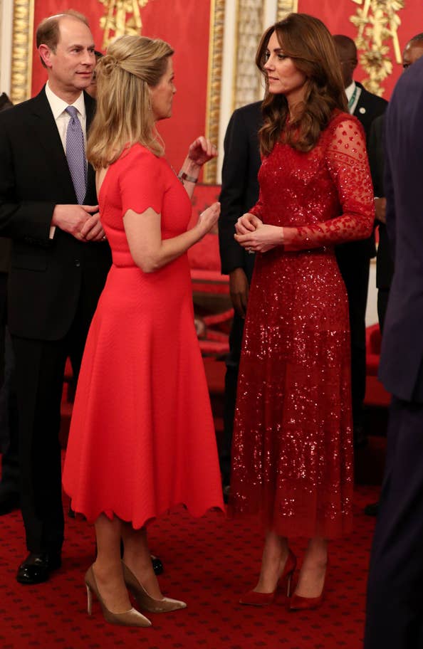 Принц Уильям и Кейт Миддлтон на торжественном приеме в Букингемском дворце