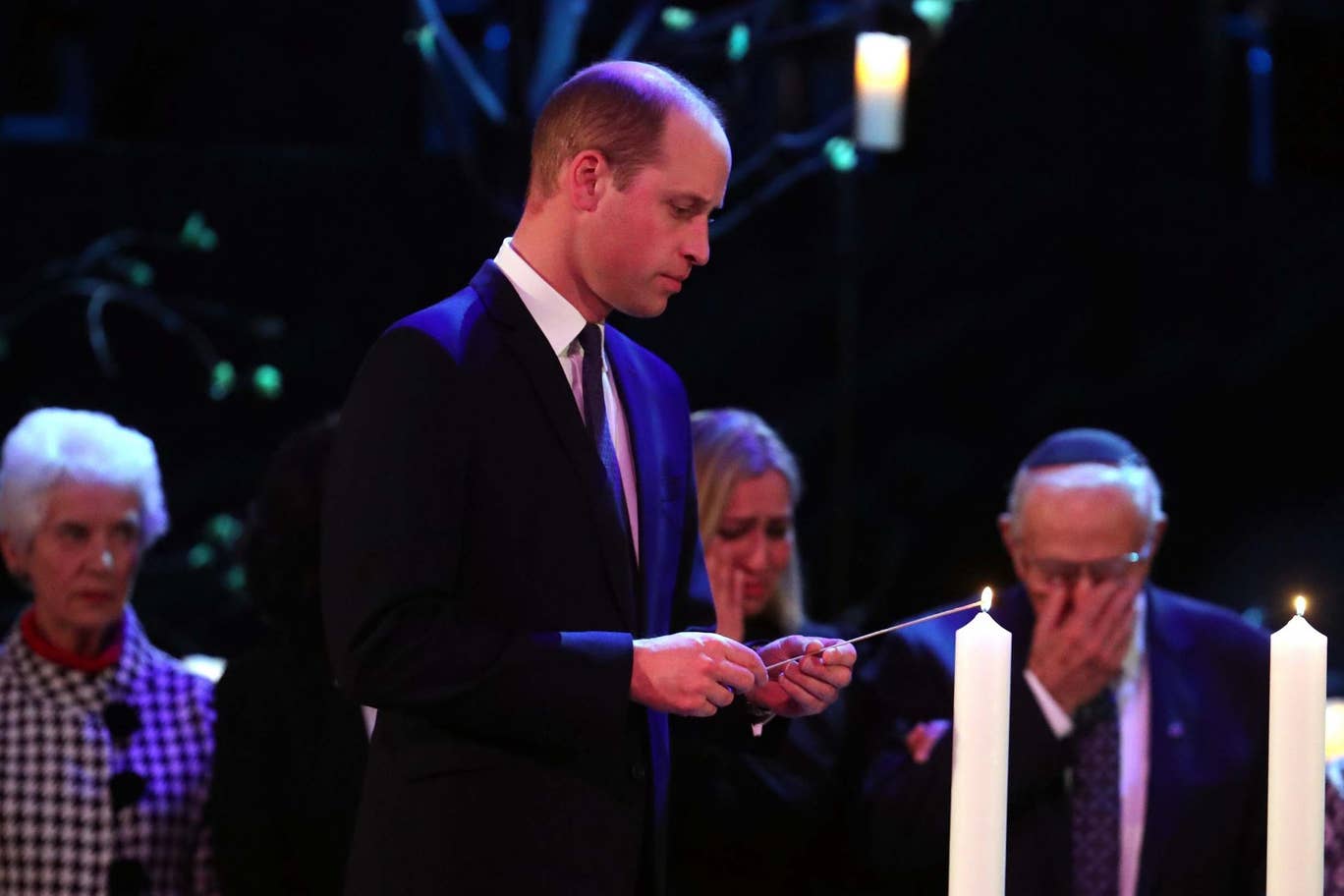 Принц Уильям и Кейт Миддлтон на церемонии в честь Международного дня памяти жертв холокоста
