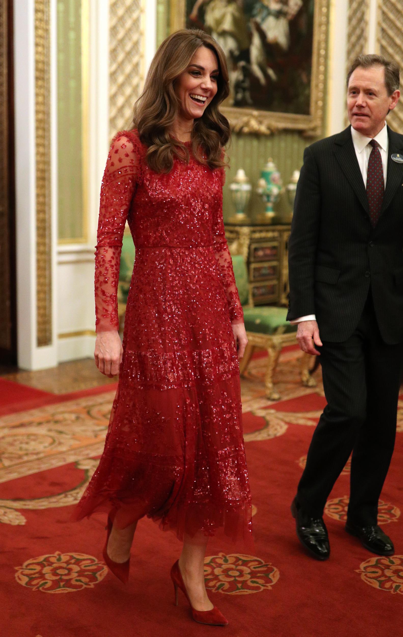Принц Уильям и Кейт Миддлтон на торжественном приеме в Букингемском дворце