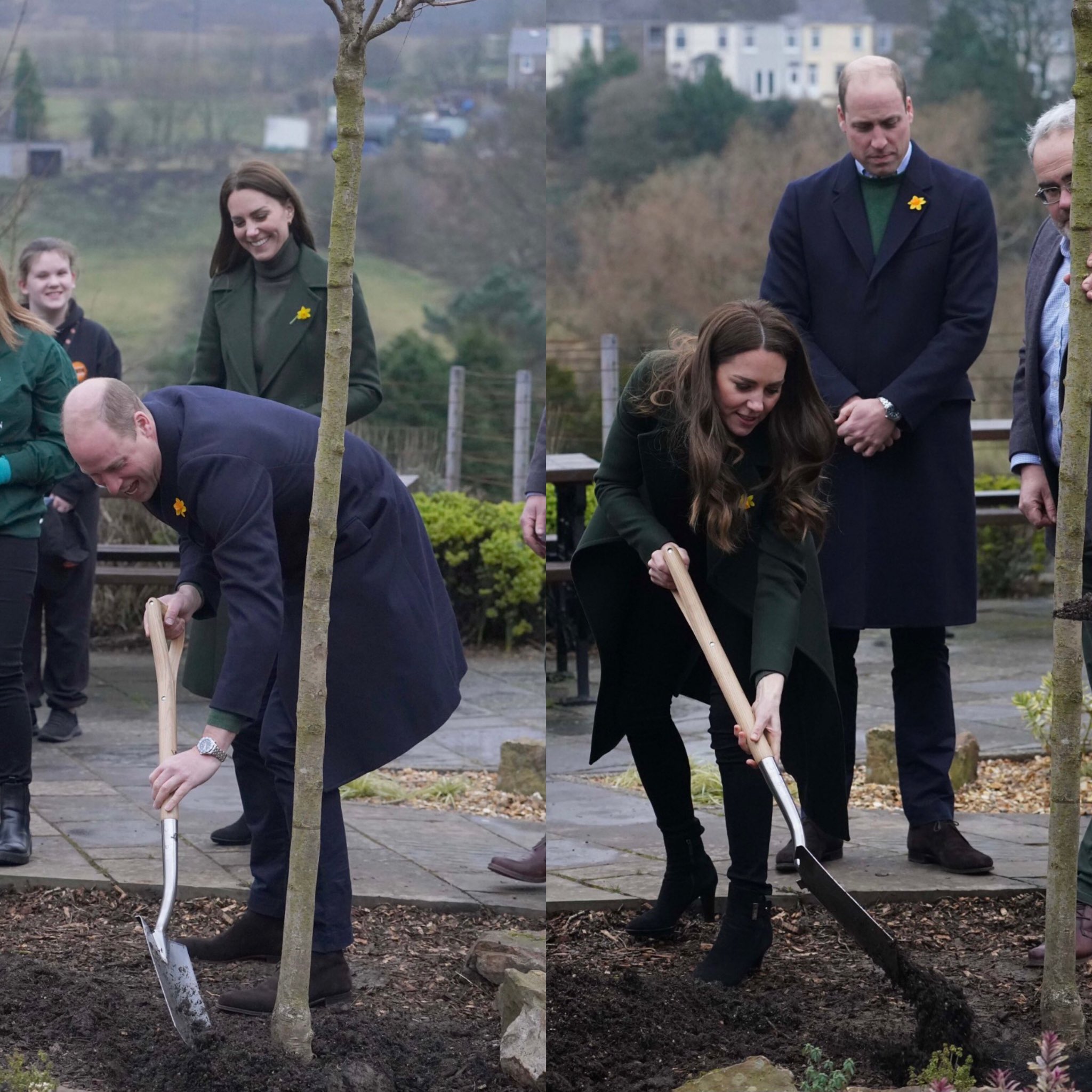 Принц Уильям и Кейт Миддлтон посадили дерево и испекли панкейки в Уэльсе