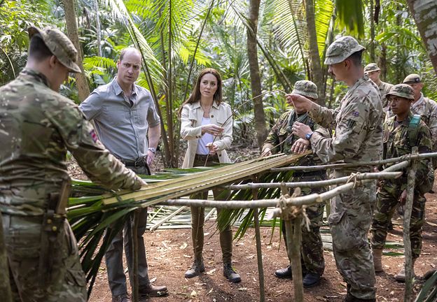 Принц Уильям и Кейт Миддлтон прошли мастер-класс по выживанию в джунглях