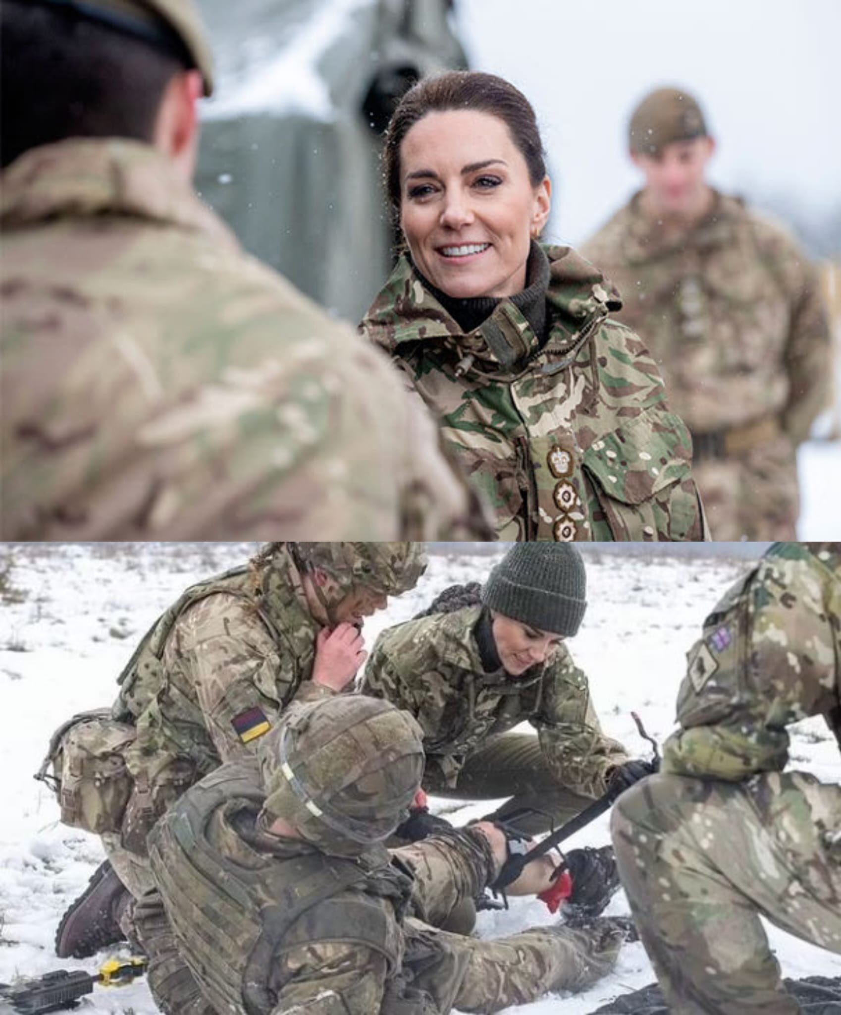 Кейт Миддлтон в военной форме поучаствовала в армейских учениях 8 марта